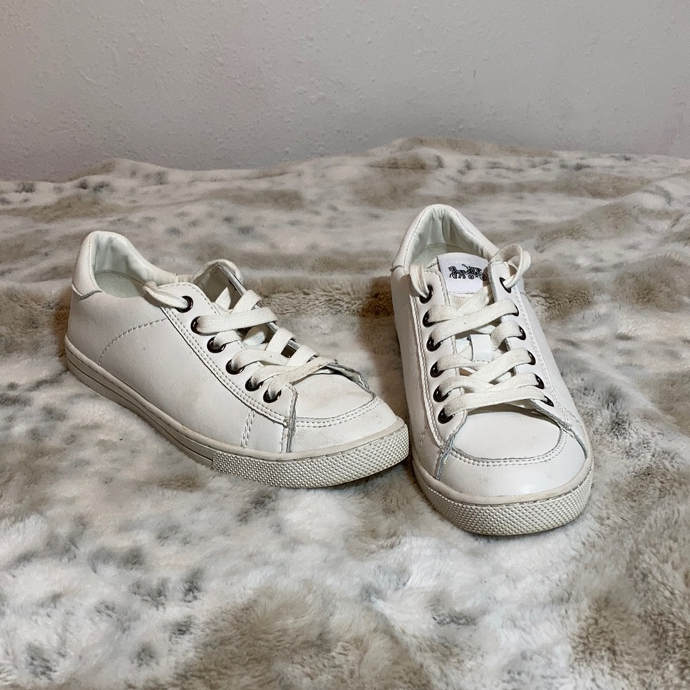 Coach white sneakers size 6.5